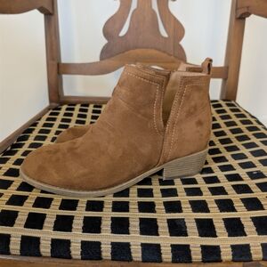 Journee Collection Tan Suede Ankle Booties